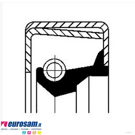 Paraolio interno mozzo 180x160x15 rimorchio assale Saf