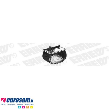 Tassello in gomma paracolpo contro balestra Iveco 300/300PC