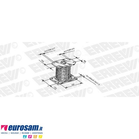 Tassello elastico balestra Mercedes Actros