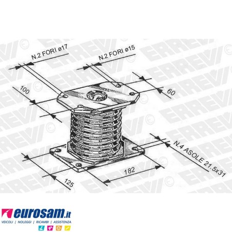 Tassello elastico balestra Mercedes Actros Atego