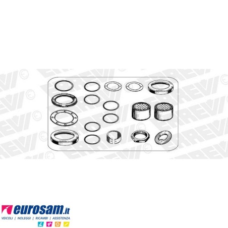 Kit revisione bilanciere 18 pz singolo Scania 3/4 serie
