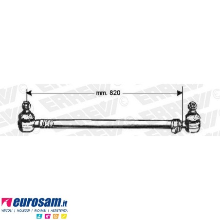Tirante sterzo completo Iveco Eurotrakker 340E34-410E42 Cursor 340E45-410E48 L.820