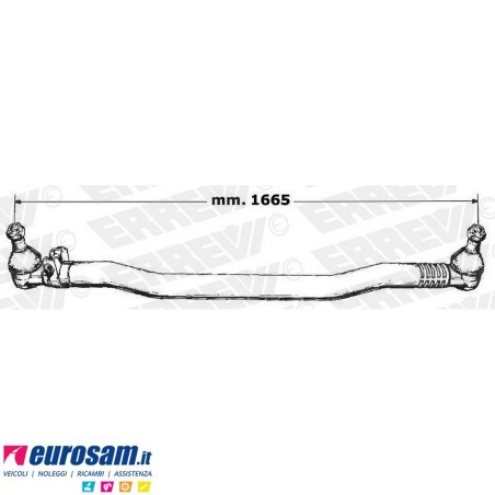 Tirante sterzo completo Mercedes Actros Atego Axor L.1665
