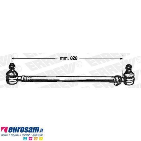 Tirante sterzo completo Iveco Eurocargo 80E21-170E23 Tector 75E18-320E28 L.828