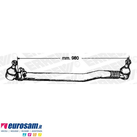 Tirante sterzo completo Man F2000 L.980