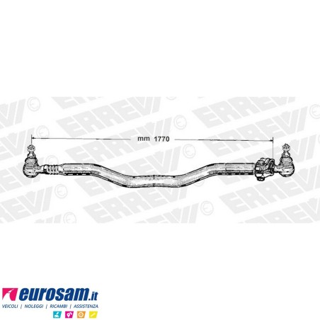 Tirante sterzo completo Renault Volvo FH12 FH16 FM FL L.1770