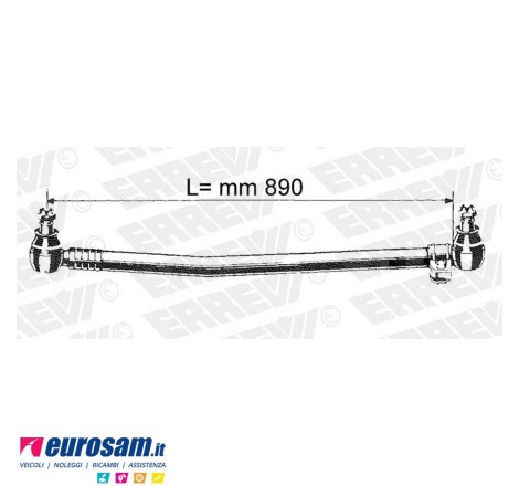 Tirante sterzo completo Man...