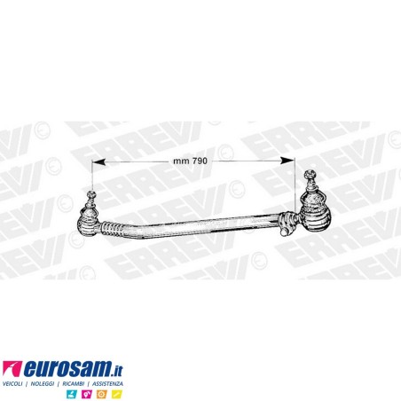 Tirante sterzo completo Renault Midliner L.790