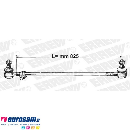 Tirante sterzo completo Mercedes Actros Mp1/2/3 L.825