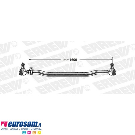Tirante sterzo completo Man F90 F2000 M2000 E L.1600
