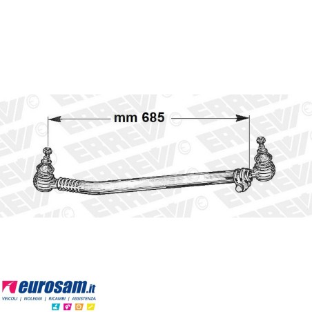 Tirante sterzo completo Renault Magnum L.685