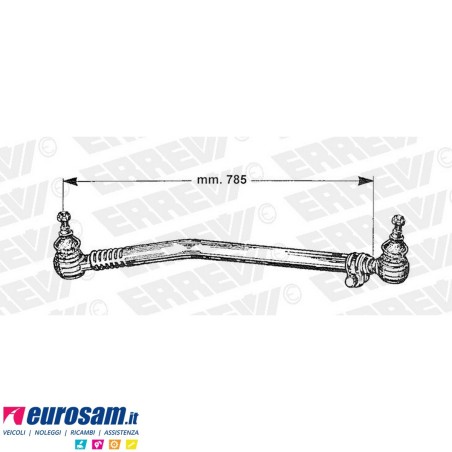 Tirante sterzo completo Man L2000 L.785