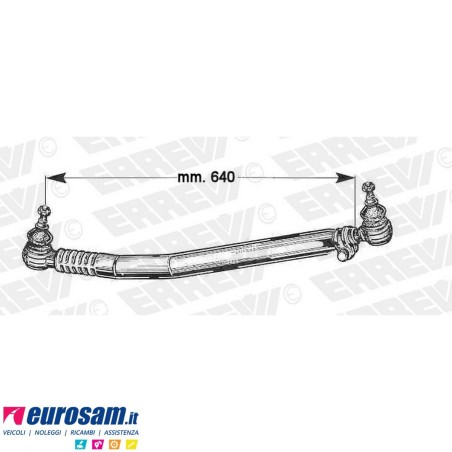 Tirante sterzo completo Iveco Eurotrakker 410E42 L.640
