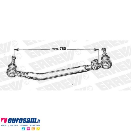 Tirante sterzo completo Renault Premium I e II L.780