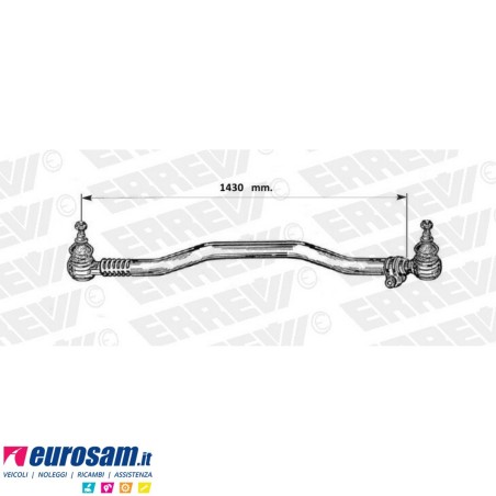 Tirante sterzo completo Iveco Eurotrakker Trakker Cursor 190E31-E35-E37 260E44 340E38/E42/E44/E48 L.1430