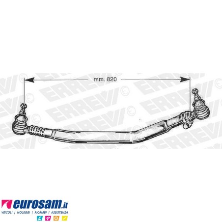 Tirante sterzo completo Volvo FL6 F12 L.820