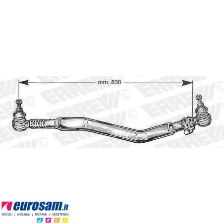 Tirante sterzo completo Volvo FH12 FH16 FM7/10/12 L.830