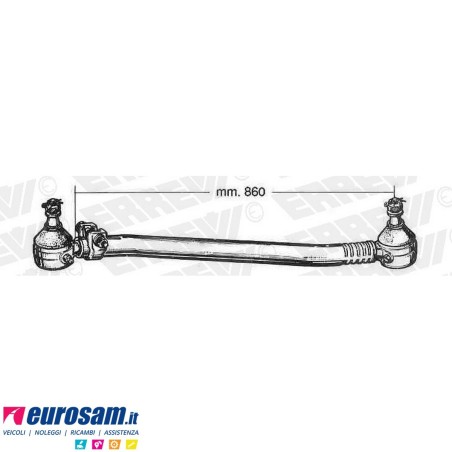 Tirante sterzo completo Fiat Iveco 160 684 L.860