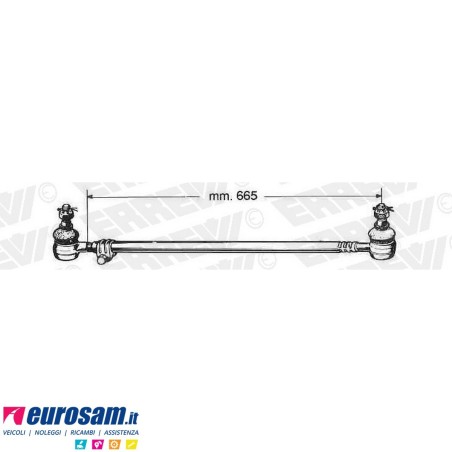 Tirante sterzo completo Fiat Iveco 35-40-45-49NC OM 35/40/45/50 L.665