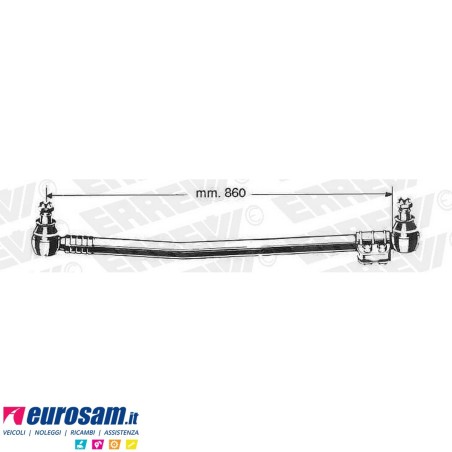 Tirante sterzo completo Iveco 190.26H/.30H 260.26H/.30h/.35h 330.26H/.30H 330.36 L.860