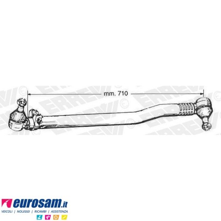 Tirante sterzo completo Iveco 50/60/65.10/F10 90.13/F13 65.9Z con servosterzo - cabina fissa L.710
