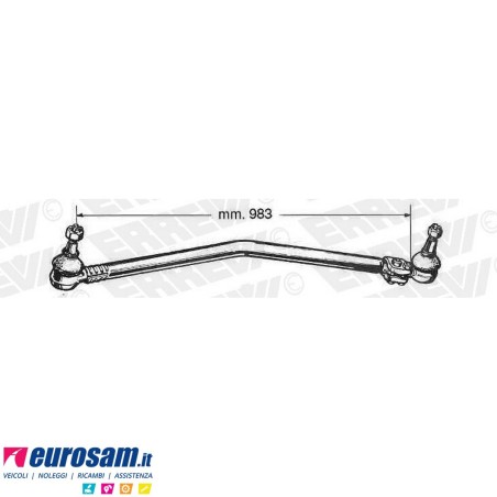 Tirante sterzo completo Fiat Iveco 100NC 110PC OM110 PM110P cabina ribaltabile L.983