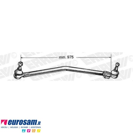 Tirante sterzo completo Fiat Iveco 130NC/NR/NT OM130 OM130R/T cabina ribaltabile L.975
