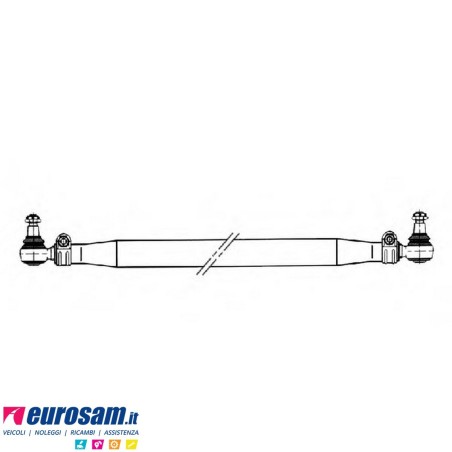 Barra accoppiamento ruote nuda Iveco Turbostar Turbotech L.1565