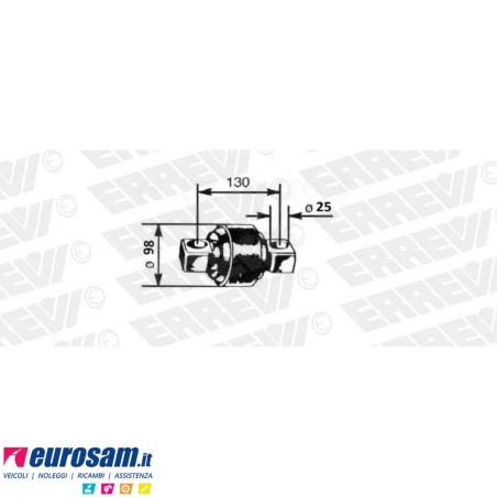 Perno gommato D.98 L.171 barra stabilizzatrice Scania P/G/R/T