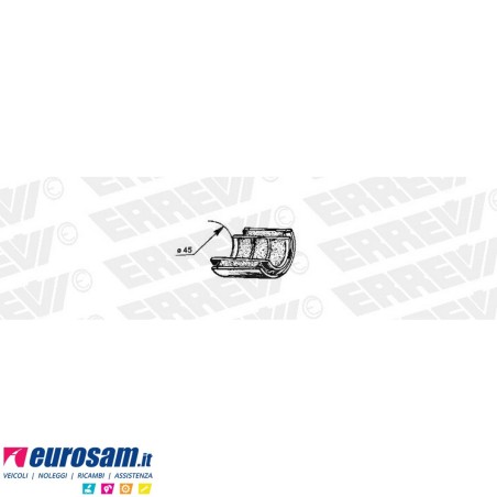 Semiboccola D.45 L.60 ferro-gomma barra stabilizzatrice ant Man F90