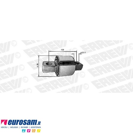 Perno gommato D.89 L.172 barra stabilizzatrice post Mercedes Atego I e II Actros Mp1/2 Axor I e II