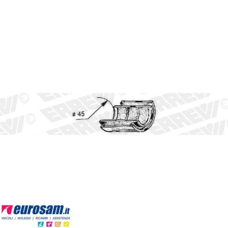 Semiboccola D.48 L.70 ferro-gomma stabilizzatrice ant Iveco Eurocargo/tech