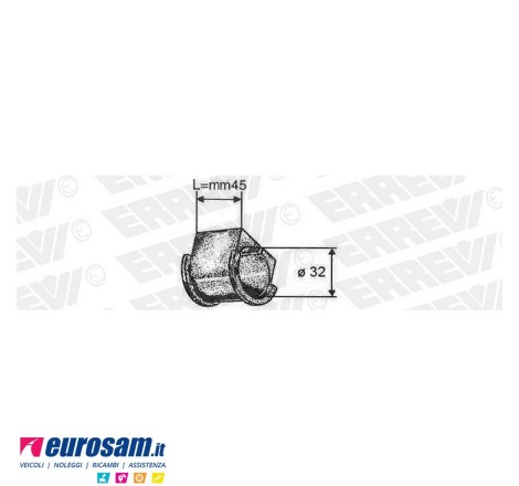 Boccola D.32 L.45 gomma...