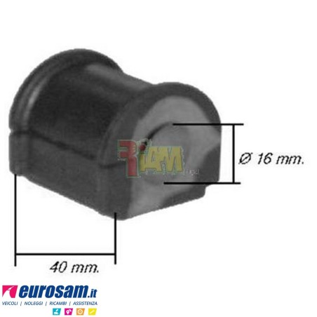 Boccola D.16 L.40 gomma stabilizzatrice post Iveco Daily fino 99