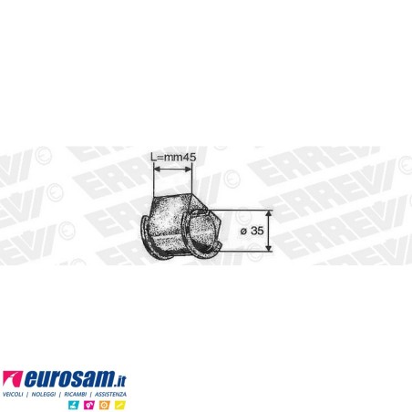 Boccola D.35 L.45 gomma stabilizzatrice Iveco Eurocargo