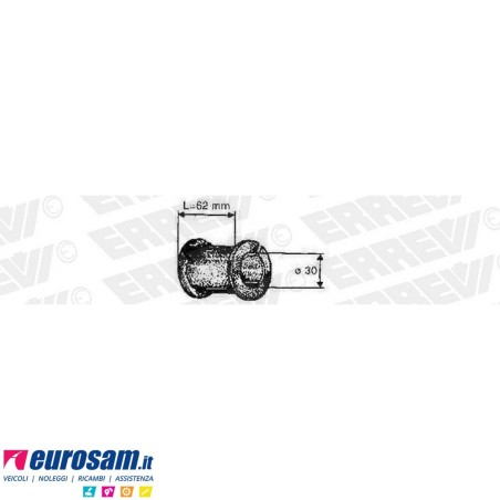 Boccola D.30x53 L.62 gomma stabilizzatrice Iveco Eurocargo e Tector