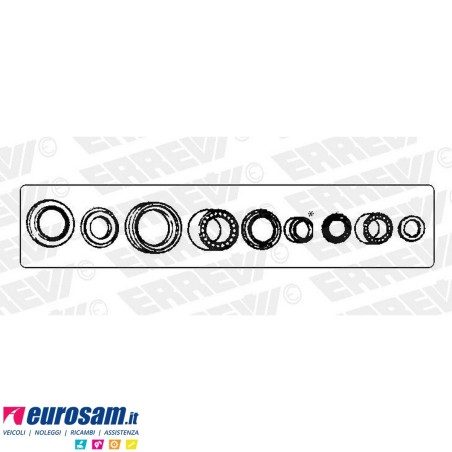 Kit cuscinetto mozzo rimorchio BPW 10/12 ton serie HS-K-HZ-SHS sistema Eco Plus