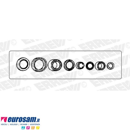 Kit cuscinetto mozzo rimorchio BPW 8/9 ton serie H-K sistema Eco Plus