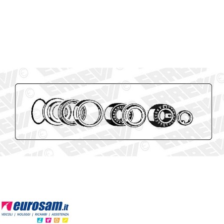 Kit cuscinetto mozzo rimorchio BPW 8/9 ton serie H-K-N sistema Eco - Eco-Maxx
