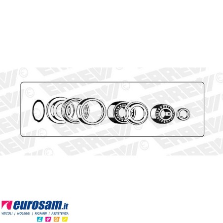 Kit cuscinetto mozzo rimorchio BPW 8/9 ton serie H-K-N sistema Eco - Eco-Maxx