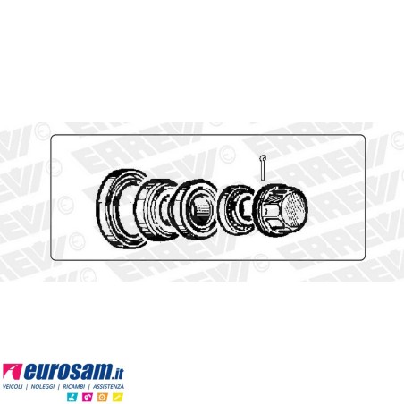 Kit cuscinetto mozzo rimorchio BPW 10/12 ton sistema convenzionale serie N