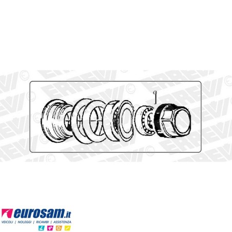 Kit cuscinetto mozzo rimorchio BPW 8/9 ton sistema convenzionale