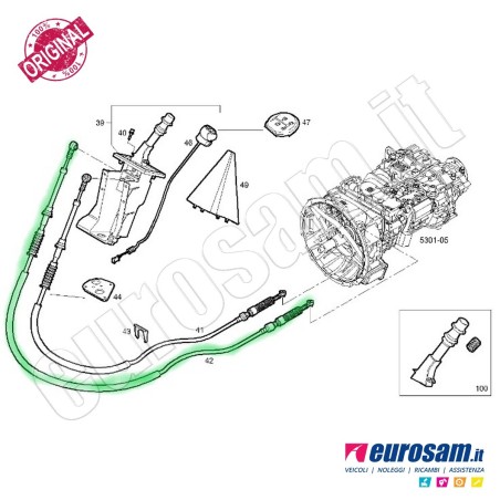 Flessibile Comando Cambio Iveco Eurocargo Tector L.2630