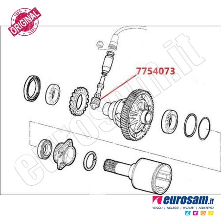 Ingranaggio Cambio Fiat 500 Doblo 07- Adattatore Contakilometri 1.2