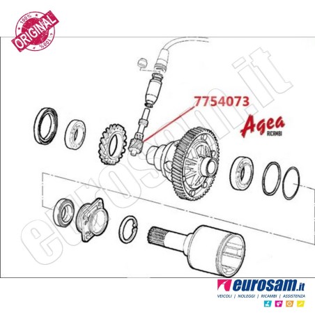 Ingranaggio Cambio Fiat 500 Doblo 07- Adattatore Contakilometri 1.2