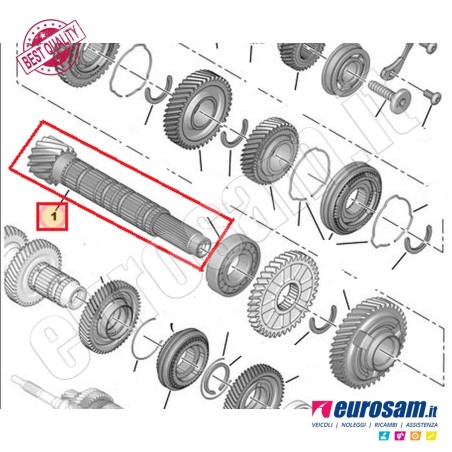 Albero Cambio Secondario Fiat Ducato 06- 2.0 Jtd