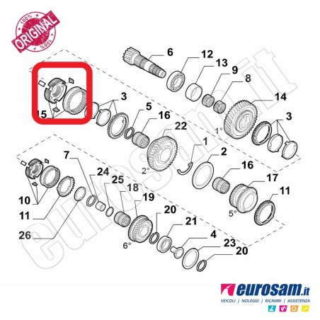 Sincronizzatore 1ª/2ª Marcia Fiat Ducato 2006-2014- | Cambio Tipo C546