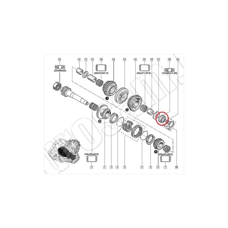 Cuscinetto Cambio Renault Master 10- 25X61.7X17.25 Pf6