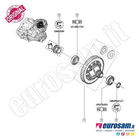 Cuscinetto Cambio Renault Master 10- 45X75X20