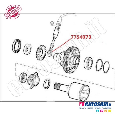 Ingranaggio Cambio Fiat 500 Doblo 07- Adattatore Contakilometri 1.2